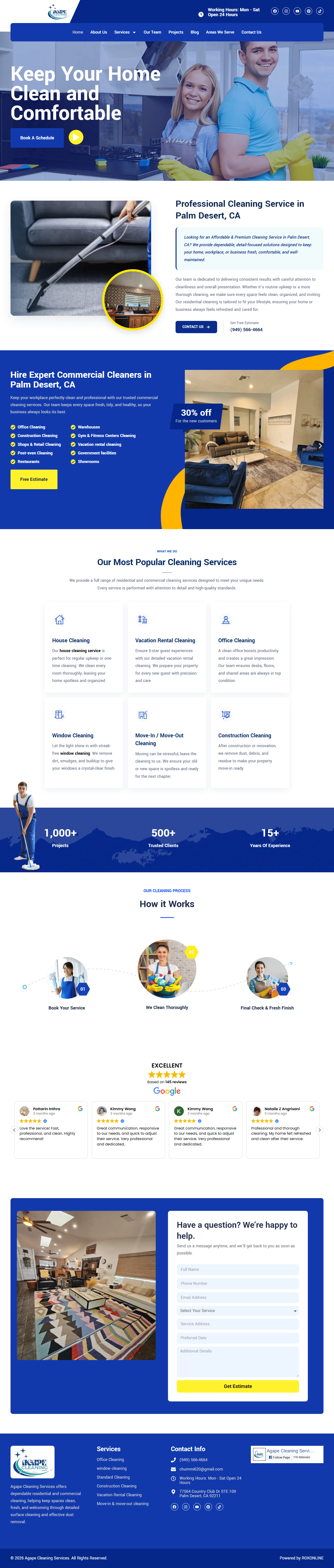 Agape Cleaning Services full page preview