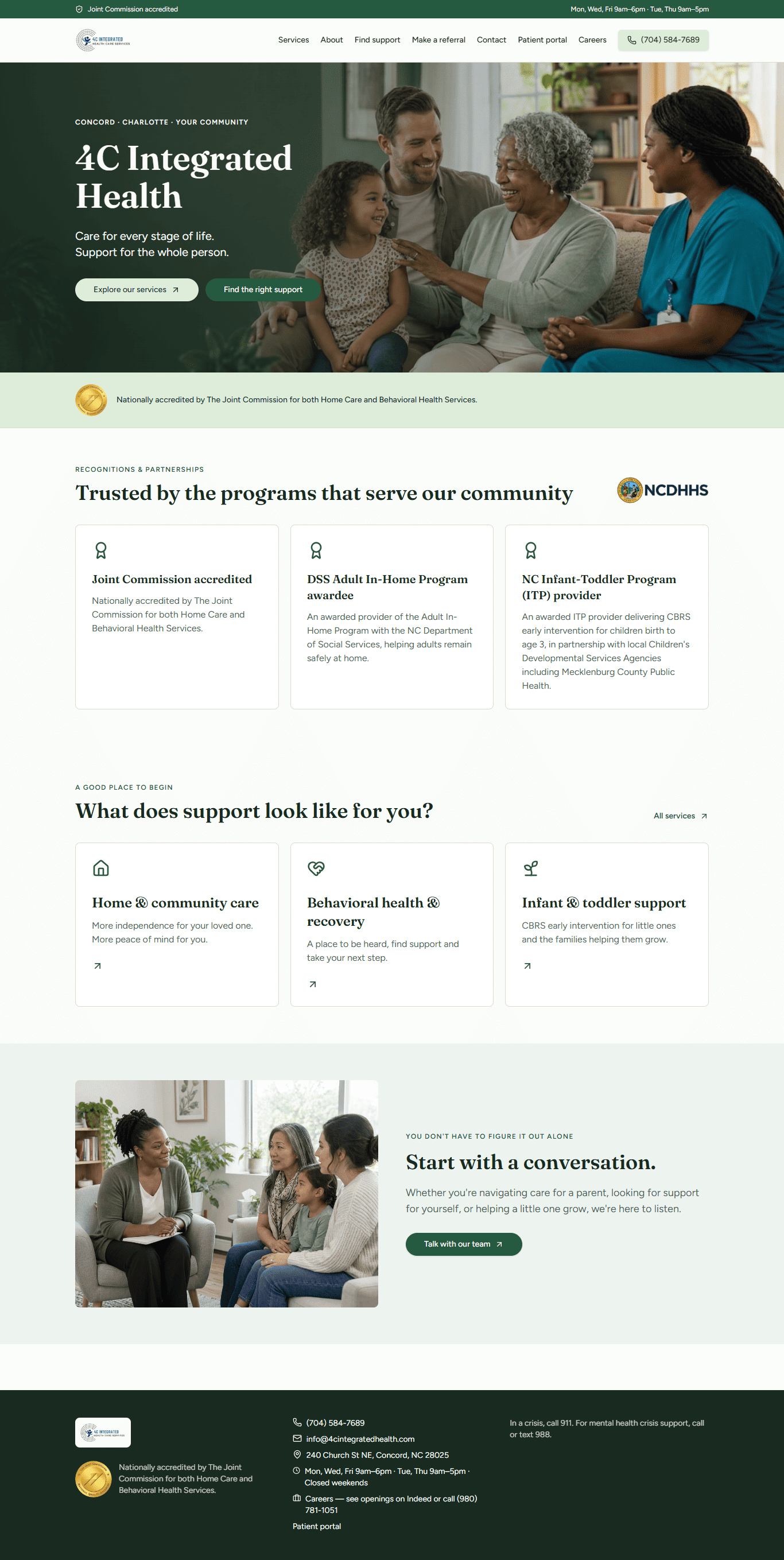 4C Integrated Health full page preview