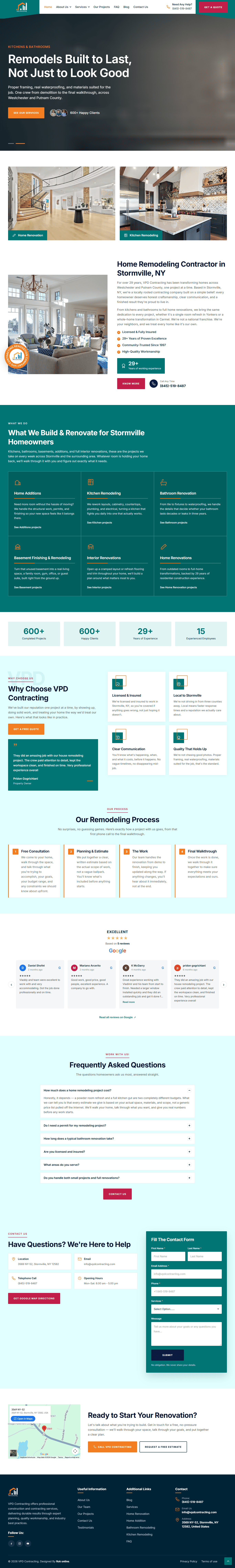 VPD Contracting full page preview